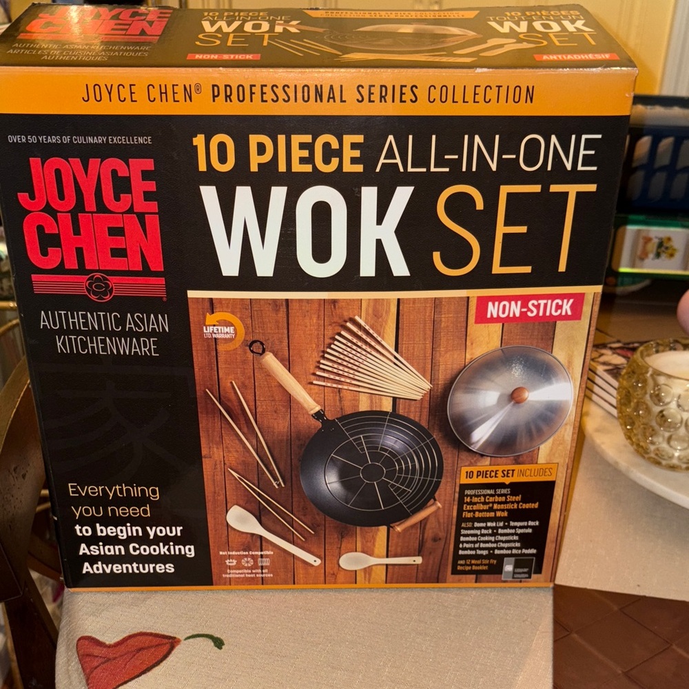 Joyce Chen Professional Series 10 Piece All-In-one Wok Set NIB